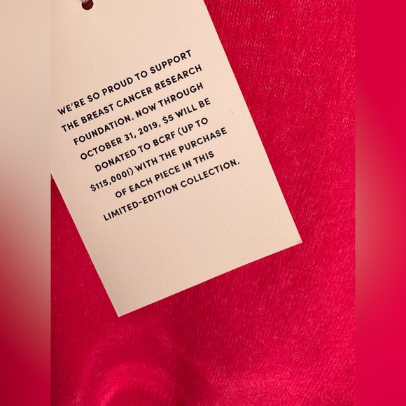 NWT LOFT BCRF Pink Cozy Backless Sweater Breast Cancer-Limited Edition-XL - Picture 7 of 12